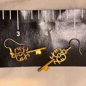 Nordstrom Gold Vintage Key Earrings